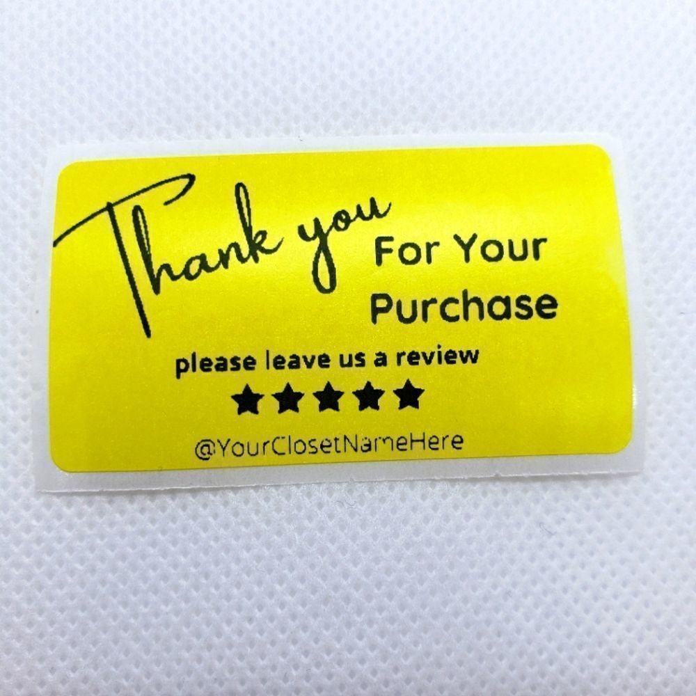 8/$20 40ct Customizable Stickers 2.25" x 1.25" Yellow Labels